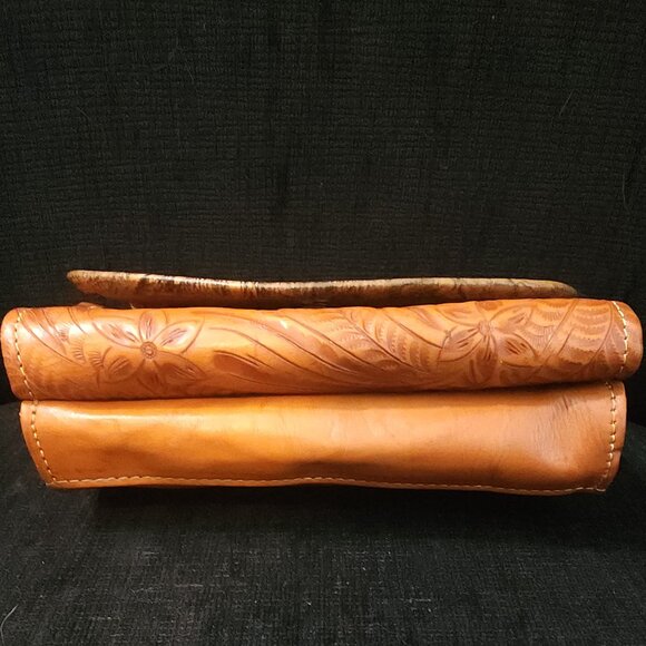 American West Desert Wildflower Small Tan Leather Crossbody Bag - Picture 5 of 9